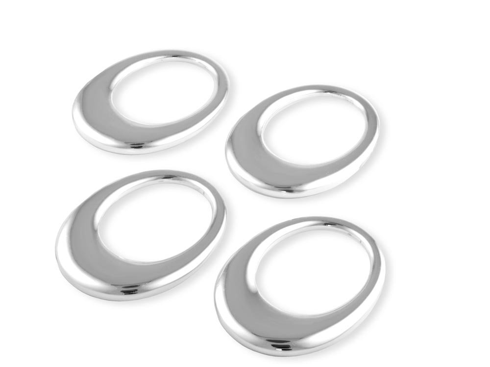 Zilverstad Oval Napkin Rings, Silver, Set of 4