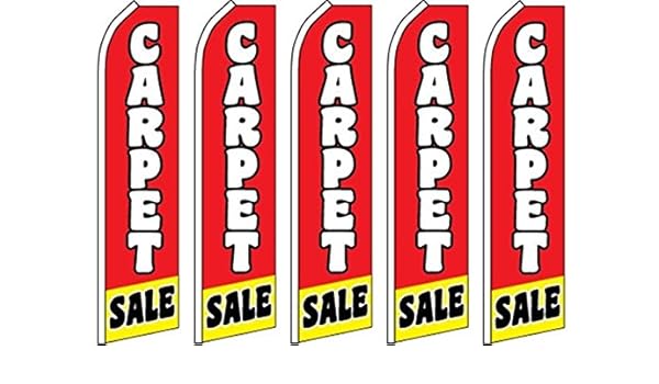 Amazon Com 5 Swooper Flutter Feather Flags Carpet Sale Red White