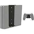 HIDEit Mounts 4S Pro Bundle, Wall Mounts for PS4 Slim and Controller, Steel Wall Mounts for PlayStation 4 Slim and One Rubber Dipped Controller Mount