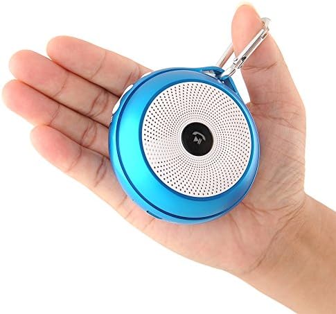 Merit Shok Mini Wireless Portable Bluetooth Speaker w/ Mic for Call, 10hours Playtime, Work w/ Smart Phones / Tablets / Laptops / PC Computers / MP3 Players (Blue)