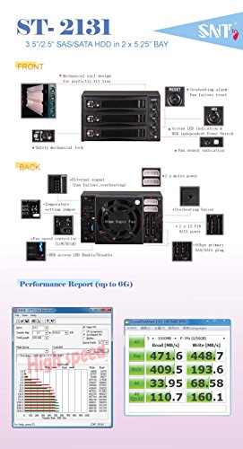 image for EZDIY-FAB EZDIY 3 Bay Hot Swap Mobile Rack for 2.5” or 3.5” SSD/HD