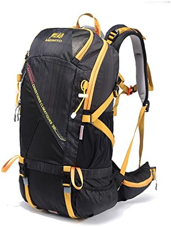 MERRTO Black Water Resistant Outdoors Casual Anti-tear 38L Backpacks Hiking Mountaineering Backpack with Rain Cover