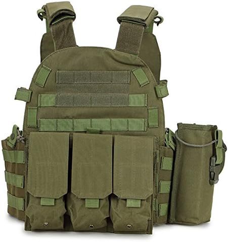 Bearhoho Outdoor Camping Vest Waterproof Multifunction Emergency Survival Chest Rig Detachable Tactical Hunting Vest Molle Bug Out Bag for Traveling, Camping, Trekking & Hiking