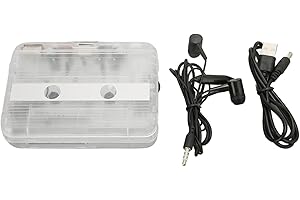 Tape to MP3 Converter, Compact Portable Cassette Converter, Clear Sound, Type C Interface, Transparent, for Laptop