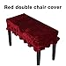 Monkeysell Piano Stool Chair Bench Cover Pleuche Decorated with Macrame Fringes 75 X 35cm for Piano Dual Seat Bench Universal (red Chair Bench)