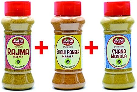 JIWESH SPICES COMBO OF 3 RAJMA MASALA+SHAHI PANEER+CHANA MASALA 300 GRAMS