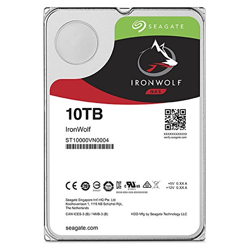 Seagate IronWolf 10TB NAS Internal Hard Drive HDD - 3.5 Inch SATA 6Gb/s 7200 RPM 256MB Cache for RAID Network Attached Storage (ST10000VN0004)