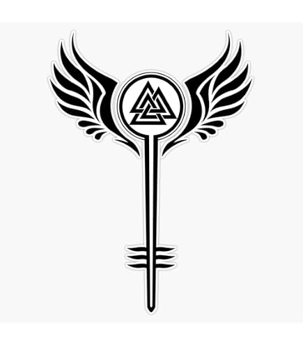 thumbnail image 2 of Heathen In Norse Runes Vinyl Decal | Celtic Viking Futhark Die Cut Sticker 2 of 6