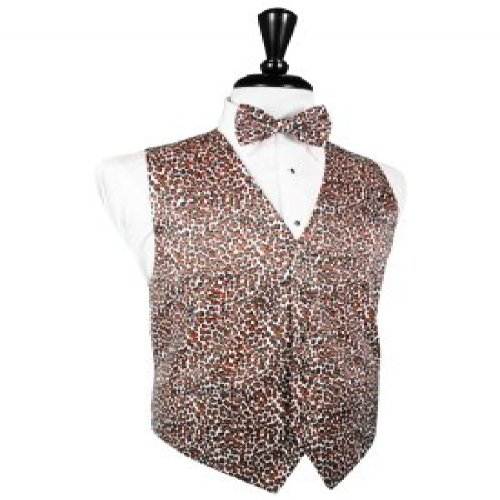 Safari Leopard Tuxedo Vest and Bow Tie Size 5XL