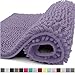 KANGAROO Bathroom Rugs, Chenille Soft Absorbent Bath Rug, Shaggy Shower Mat, Quick Dry Machine Wash Bathmat, Plush Carpet Mats for Tub, Bathtub and Room Home Decor Accessories, 24x17, Light Purple