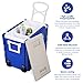 Giantex Multi Function Rolling Cooler Picnic Camping Outdoor w/Table & 2 Chairs Blue