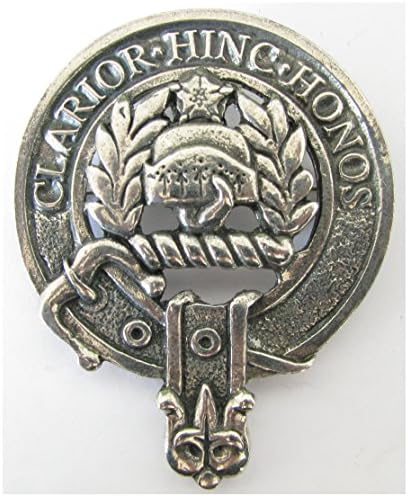Scottish Clan Crest Pewter Badge or Brooch - Choice of 50 Clans. Robust construction and Premium Quality. Made in Glasgow.