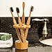 Natural Carved Bamboo Toothbrushes for Adults | Activated Charcoal Soft BPA Free Nylon Bristles for Teeth Whitening & Whitening Gums | Smooth Comfortable Biodegradable Design Handle | Pack of 4 Dental