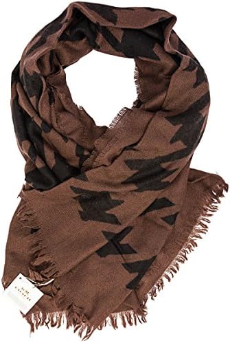 COACH WOMANS BLITZ HOUNDSTOOTH LARGE CASHMERE SCARF SHAWL