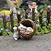 Miniature Fairy Garden Bunnies in a Walnut