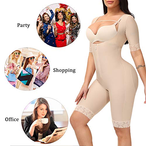 SPARSHINE Women Shapewear Tummy Control Girdle Full Body Snap Crotch Slimming Full Body Girdle