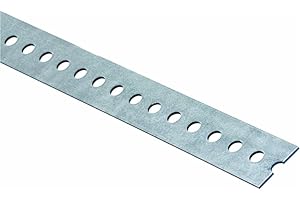 NATIONAL HARDWARE Stanley National N180-125 Slotted Flat Bar, 1-3/8 in W X 36 in L X 0.08 in T, Steel, Galvanized, 1.375 quot