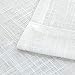 DWCN White Faux Linen Sheer Curtains - Textured Semi Voile Bedroom and Living Room Curtains, Set of 2 Rod Pocket Curtain Panels, 52 x 63 Inch Length