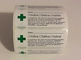 GREEN CROSS 420 LABELS 1000 PCS ROLL Marijuana, Cannabis, Ganja Strain Indicator Labels
