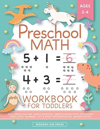 Preschool Math Workbook For Toddlers Ages 2 4 Beginner Math Preschool Learning Book With Number Tracing And Matching Activities For 2 3 And 4 Year Olds And Kindergarten Prep Press Modern Kid Amazon Com Au Books