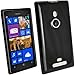 iGadgitz Black Glossy Durable Crystal Gel Skin (TPU) Case Cover for Nokia Lumia 925 Windows Smartphone Cell Phone + Screen Protector