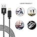 Lightning Cable, Nylon Braided Durable Charging Cord Lightning Cable for iphone X, 8 Plus, 8, 7 Plus etc. (Black & White)