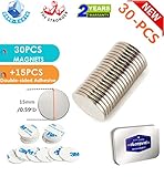 Super Magnets 25PCS Magnetic Crafts,Dry Erase Board, Office Multi-Use Fridge Round Disc Science Whiteboard Decoration (15X2MM)