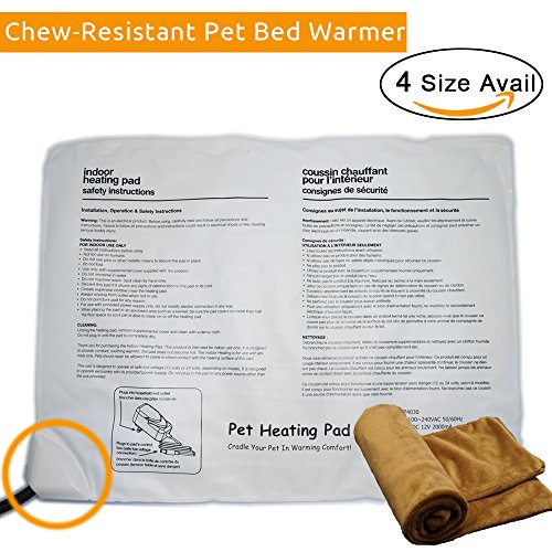 Baezi Chew Resistant Pet Bed Warmer Snuggle Safe Pet Heating Pad with