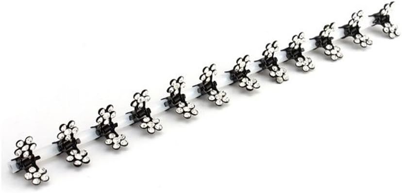 Mini Hair Clips for Girls 18pcs Elegant Rhinestone Flower Claw Clips Sparkly Hair Clips Wedding Party Prom Accessories
