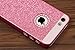 5C Case, Luxury Beauty Hybrid Hard PC Shiny Bling Glitter Sparkle Cover Case for iphone 5C (Hard Pink)