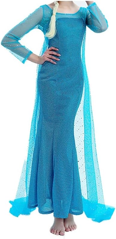 AE2 Adult Elsa Mermaid Dress Snow Queen Halloween Costume Cosplay S-XXL USA