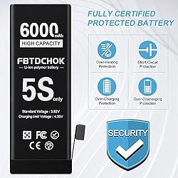 FBTDCHOK 6000mAh Upgraded Replacement Battery