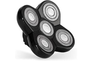 Skull Shaver Carver 5 Head Replacement Blade - Efficient Shave for Coarse Hair - Flexing Rotary Blades - Easy Maintenance - Fits Pitbull Shavers