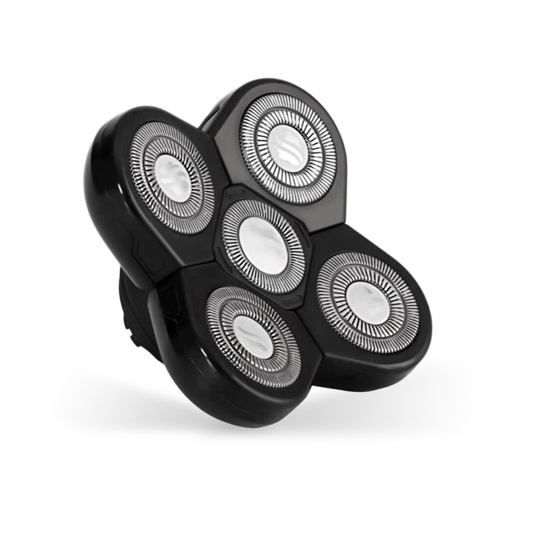 Skull Shaver Carver 5 Head Replacement Blade - for Pitbull, Palm & Butterfly Kiss Shavers - Beard Grooming, Body Shaving & Bald Head Razor Blade