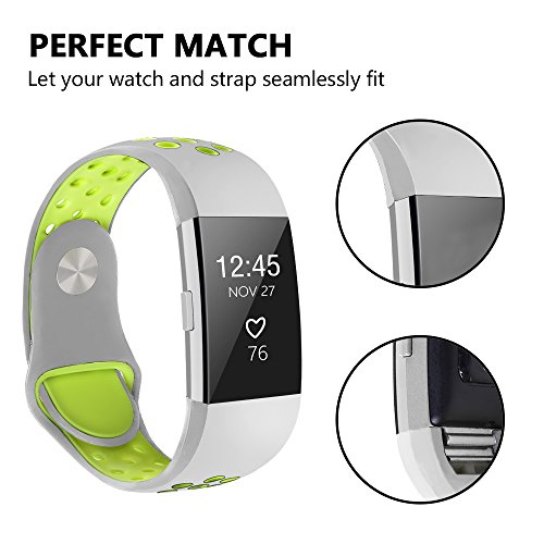 image for iGK Silicone Replacement Bands Compatible for Fitbit Charge 2, Adjusta