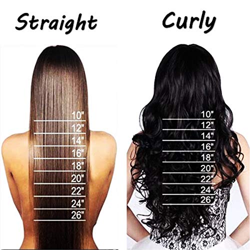 12Pcs 22 Clips Clip in on Hair Extensions Curly Straight Synthetic Hair Thick Hairpiece - Thumbnail 6