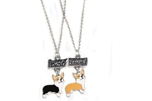 Mummumi Best Friend Necklaces, Friendship Lovely Pet Dogs Pendant Fashion Dogs Set Metal Necklace for Valentine's Day Present Birthday Christmas(Pug,Tidy,Bichon Frise,Schnauzer,Husky)