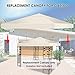 Tangkula 9.8' x 9.8' Canopy Cover Outdoor Patio Gazebo Replacement Top Cover Wedding Party Event Tent Cover Heavy Duty Durable Waterproof Sun Snow Rain Shelter 1-Tier or 2-Tier 3 Color (1-Tier, Beige)