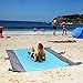 SONGMICS Sand-Resistant Beach Blanket Mat 7' x 9' Extra Large Water-Resistant Picnic Mat Quick-dry parachute nylon Pocket Blanket with 4 Stakes for Picnic, Camping, Hiking
