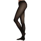 Vosda Women’s Fleece-Lined Tights - Ultra-Warm Fake Sheer Look Pantyhose Thick Leggings for Winter
