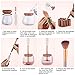 Tobeape Makeup Brush Cleaner and Dryer Machine, Portable Electronic Automatic Brushes Cleaner Instantly Wash and Dry All Size Cosmetic Brushes in 360 Rotation with 8 Rubber Holders - Pink