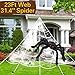 Halloween Decorations Spider Web Triangular Mega Outdoor Graveyard Decor Stretch Cobweb Set Scary Props Shooter with Black Spider