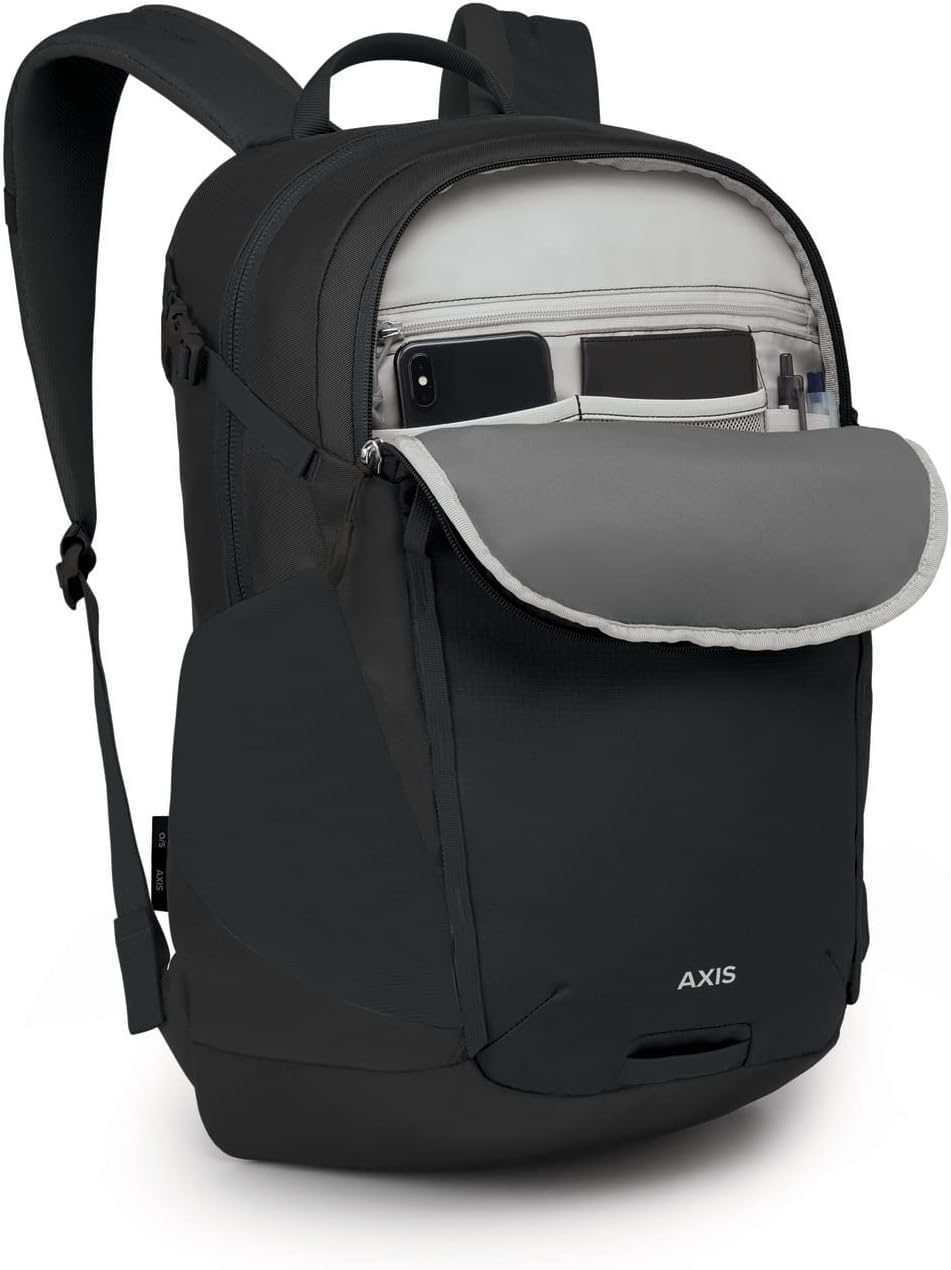 Osprey Axis Laptop Backpack – Sleek Everyday Pack with Laptop Sleeve, Water Bottle Pockets & Compression Straps