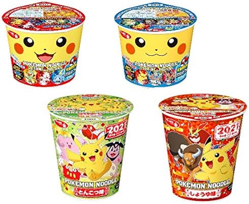 Amazon キャラクターカップめん ポケモン ４種類 各３食入り １箱 １２食入り ポケモン２種類 ポケモンタテ型２種類 スター鹿児島 ラーメン 通販