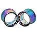 Longbeauty Colorful Stainless Steel Screwed Double Flared Ear Tunnels Expander Plugs Stretcher 12pcs Set Gauges 3mm-25mm