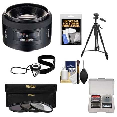 Sony Alpha 50 mm f/1,4 Lente con 3 Juego de filtros de (UV/CPL/ND8 ...