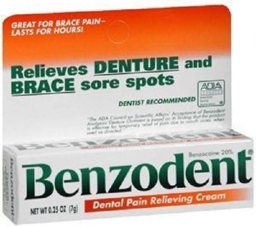 Benzodent RDC08232001 Dental Pain Relieving Cream, 3 Count