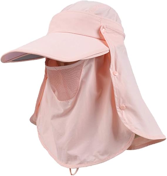 Amazon Ouken ハット レディース Uvカット アウトドア 帽子 夏 キャップ 農作業 園芸 日焼け対策 日よけ帽子 つば広 折りたたみ可 4way使い方 紫外線対策 通気 フェイスカバー サンバイザー ガーデニング ピンク 服 ファッション小物 通販