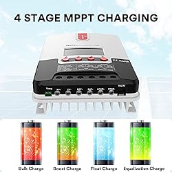 30A MPPT Solar Charge Controller, Bateria