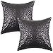 Kevin Textile Solid Bling Glitter Home Decorative Square Cushion Cover Sham for Sofa/Party, 18